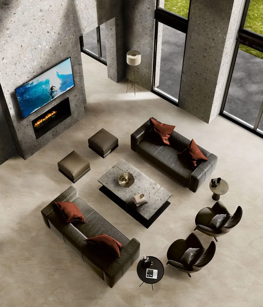 Indoor floor coverings - Sandstone Effect Porcelain Stoneware 60x60 - ERES1192 (Ceramishop.fr) - CERAMISHOP