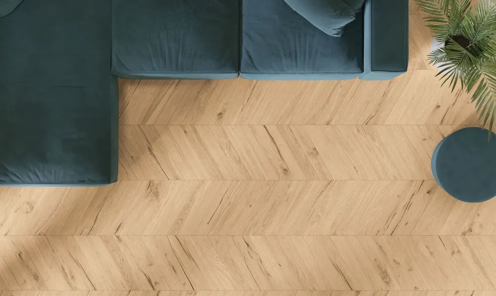 Indoor floor coverings - Porcelain Stoneware with Antique Wood Effect, Honey Matte Finish, 30x120cm - ERRH284 (Ceramishop.fr) - CERAMISHOP