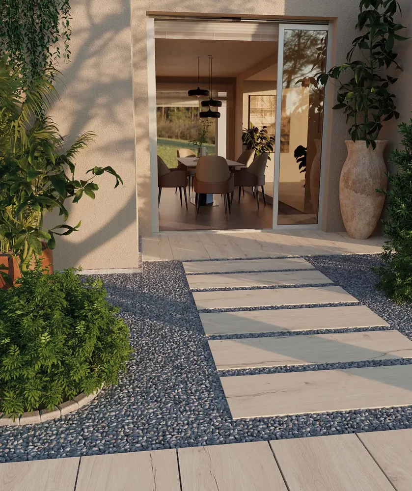 Outdoor floor coverings - White Anti-slip Antique Wood Effect Porcelain Stoneware 20X120 - ERRO295 (Ceramishop.fr) - CERAMISHOP