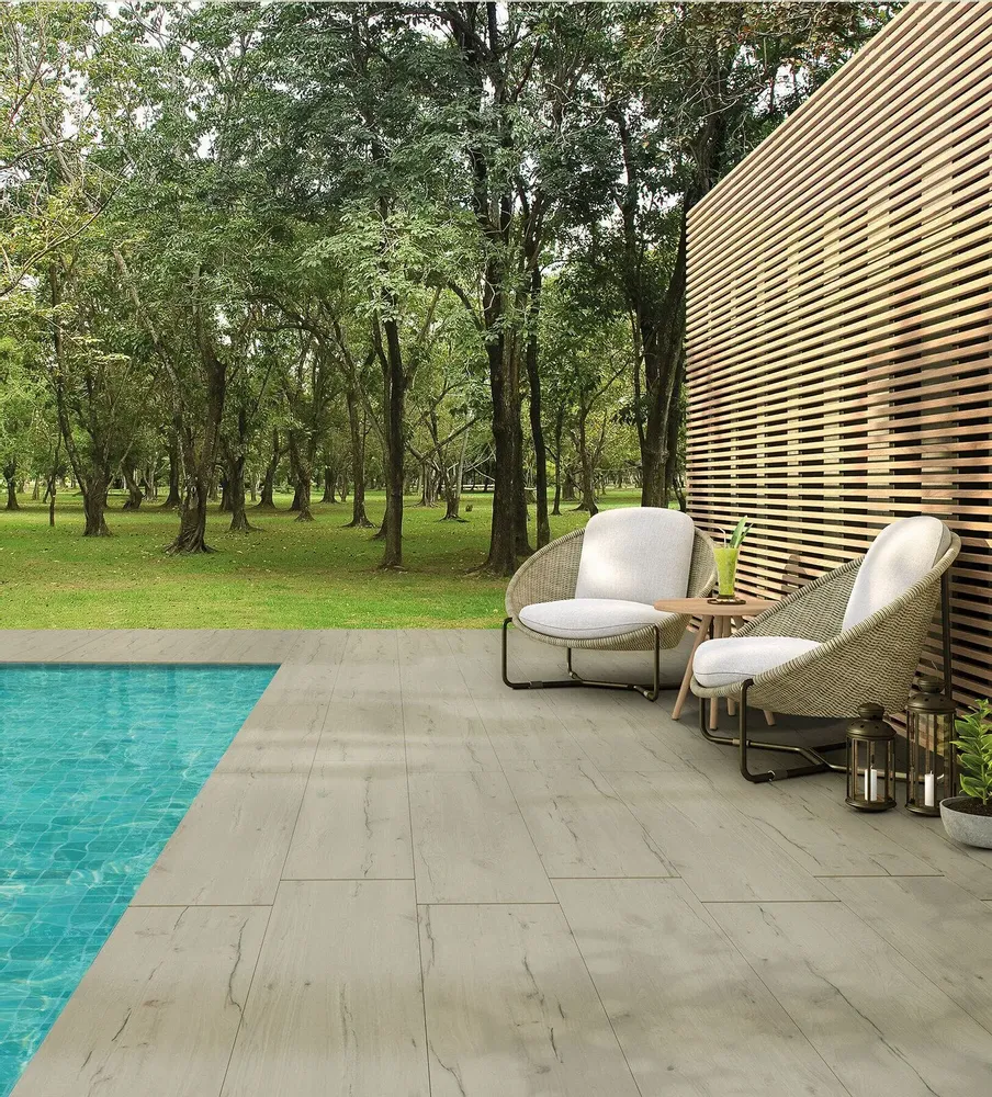 Outdoor floor coverings - White Anti-slip Antique Wood Effect Porcelain Stoneware 20X120 - ERRO295 (Ceramishop.fr) - CERAMISHOP