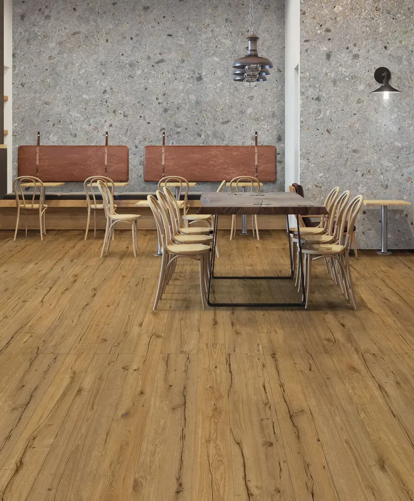 Indoor floor coverings - Porcelain Stoneware with Antique Oak Wood Effect, Matte Finish, 30x120cm - ERRP285 (Ceramishop.fr) - CERAMISHOP