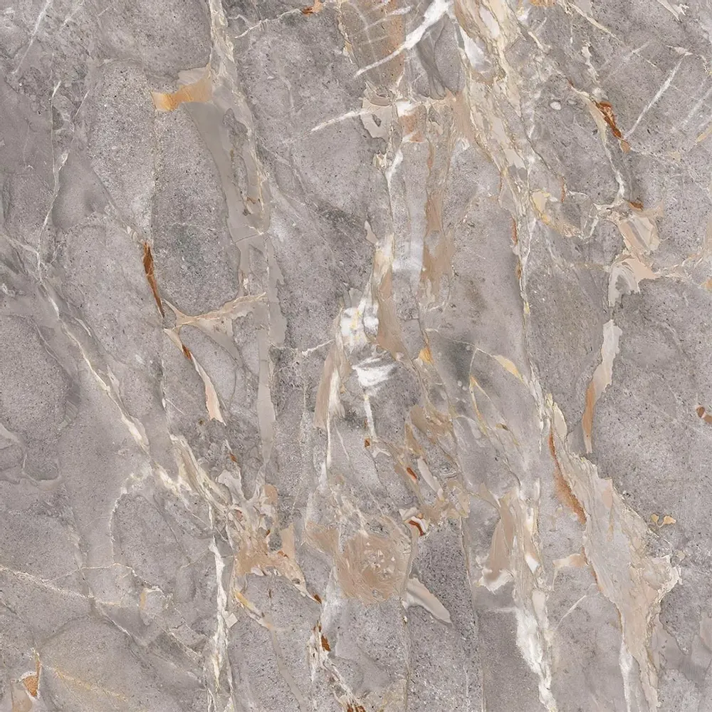 Revêtements sols intérieurs - Grès Cérame Effet Marbre Gris Veiné Brillant 60X60 - ESAN764 (Ceramishop.fr) - CERAMISHOP