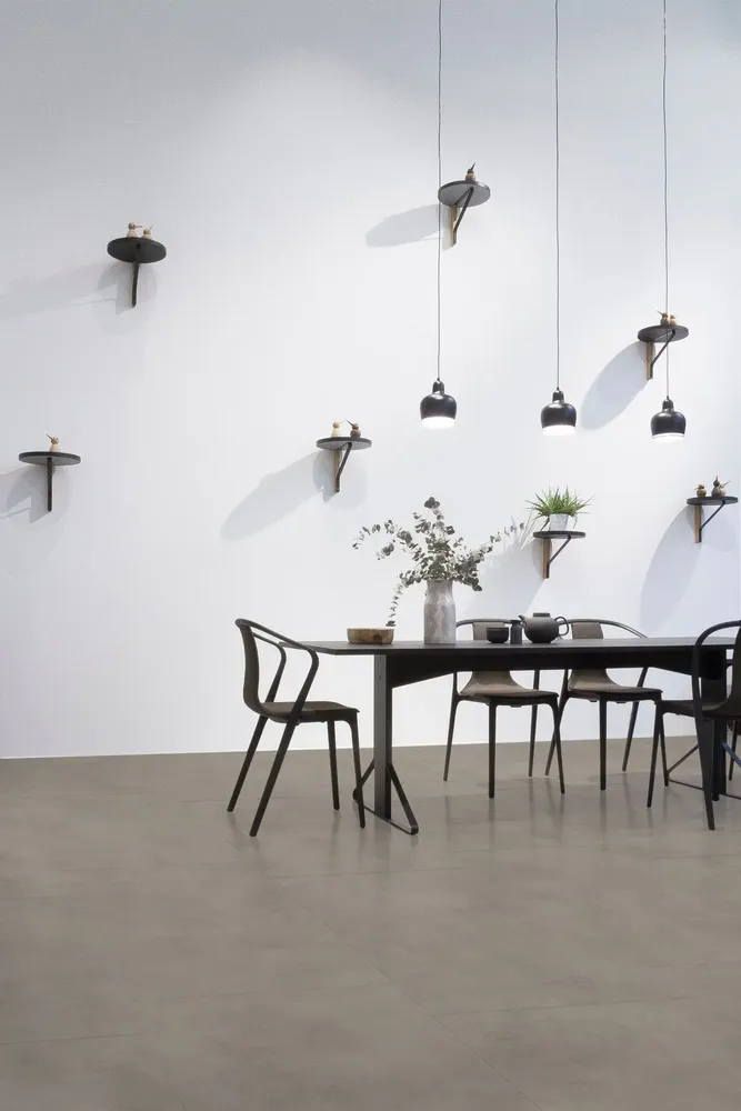 Indoor floor coverings - Dark Grey Spatula-Effect Resin-Look Porcelain Stoneware 60X120 - ESFO712 (Ceramishop.fr) - CERAMISHOP