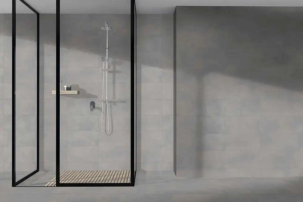 Indoor floor coverings - Dark Grey Spatula-Effect Resin-Look Porcelain Stoneware 60X120 - ESFO712 (Ceramishop.fr) - CERAMISHOP