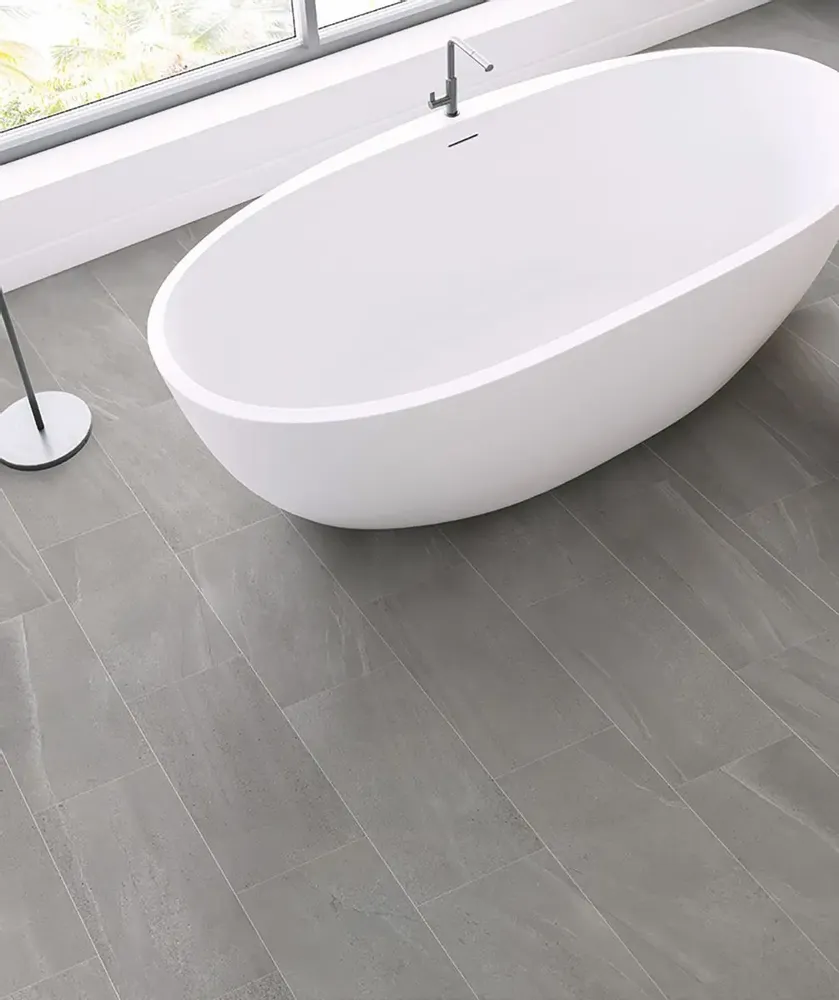 Indoor floor coverings - Dark Grey Refined Stone Effect Porcelain Stoneware 60x60 - ESLI1256 (Ceramishop.fr) - CERAMISHOP