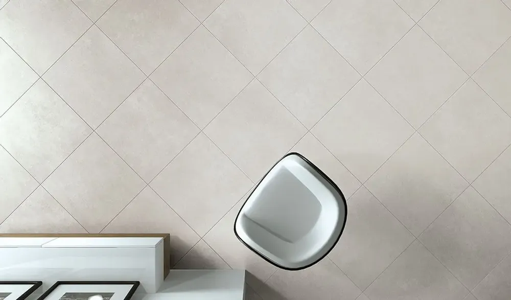 Revêtements sols intérieurs - Grès Cérame Effet Résine Spatulé Gris Clair 80X80 - ESNA716 (Ceramishop.fr) - CERAMISHOP