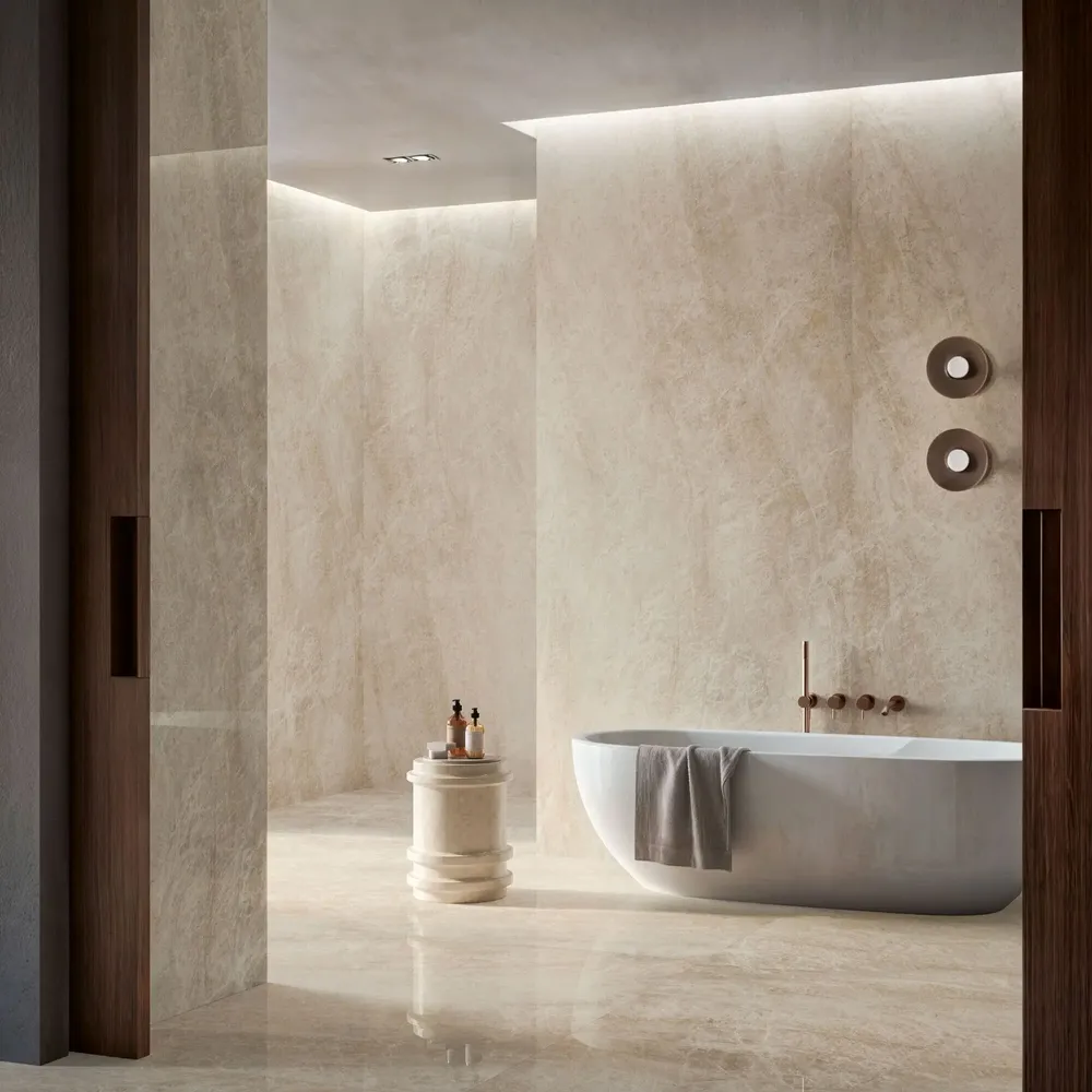 Revêtements sols intérieurs - Grès Cérame Effet Marbre Taj Mahal Beige Mat Rt 60X120 - ETMA1567 (Ceramishop.fr) - CERAMISHOP