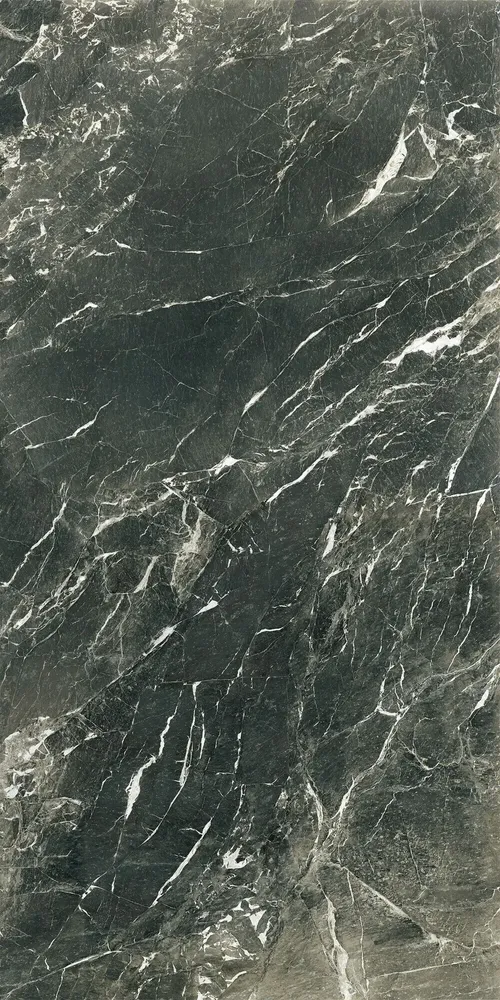 Indoor floor coverings - Glossy Alpine Green Marble Effect Porcelain Stoneware 60X120 - EVEA191 (Ceramishop.fr) - CERAMISHOP