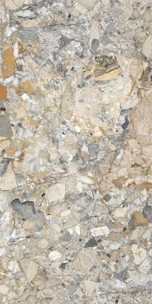 Indoor floor coverings - Marble Effect Porcelain Stoneware Ocean Beige Glossy 60X120 - EWAA203 (Ceramishop.fr) - CERAMISHOP