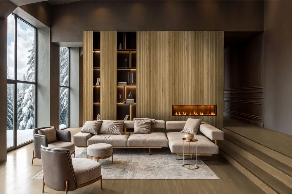 Revêtements sols intérieurs - Revêtement En Grès Cérame Effet Bois Cannelé Mat Rt 60X120 - EWAF1675 (Ceramishop.fr) - CERAMISHOP