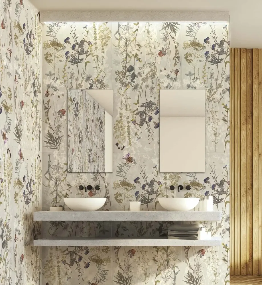 Indoor floor coverings - Decorated Porcelain Stoneware Tile 03 60X120 - EWTG1496 (Ceramishop.fr) - CERAMISHOP