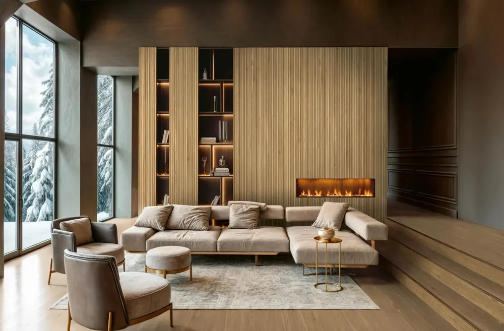 Indoor floor coverings - Elegant Modern Wood Effect Porcelain Stoneware, Dark Brown Matte Rt 20X120 - EWBY1682 (Ceramishop.fr) - CERAMISHOP