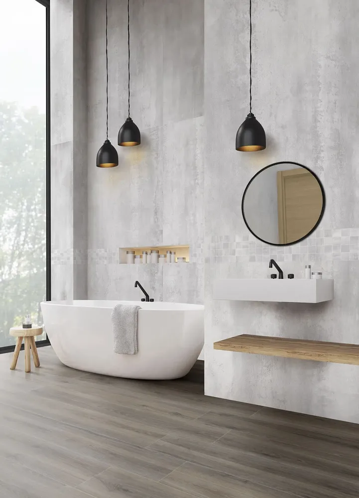 Indoor floor coverings - Dove Gray Wood Effect Porcelain Stoneware 20X120 - EWKE1450 (Ceramishop.fr) - CERAMISHOP