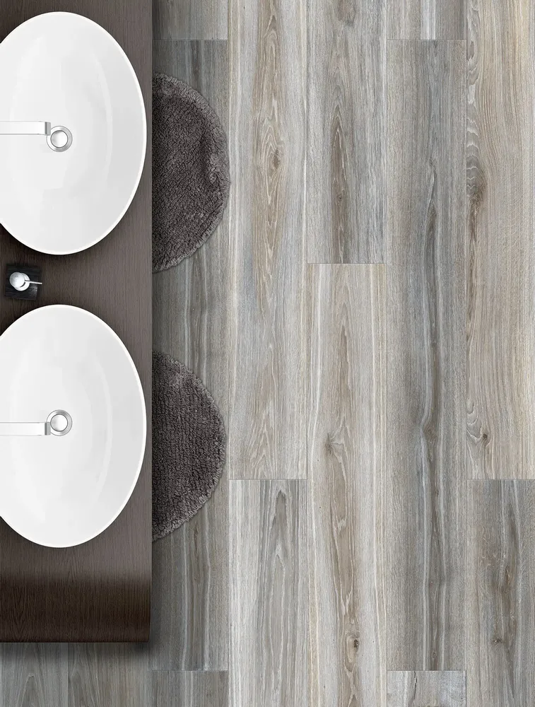 Revêtements sols intérieurs - Grès Cérame Effet Bois Gris 20X120 - EWKH1444 (Ceramishop.fr) - CERAMISHOP