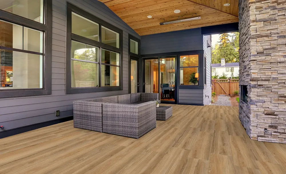 Outdoor floor coverings - Honey Wood Effect Non-Slip Porcelain Stoneware 20X120 - EWKO1449 (Ceramishop.fr) - CERAMISHOP