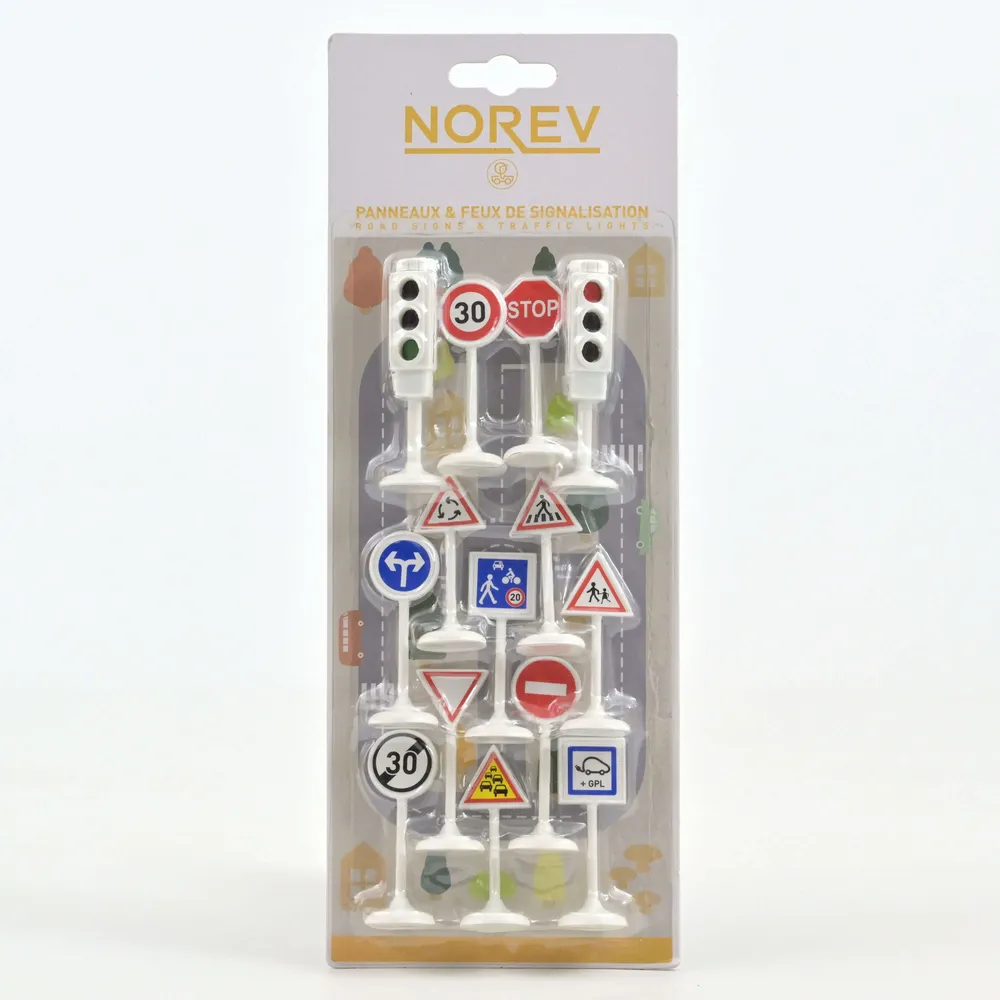 Jouets enfants - Panneaux de signalisation et feux tricolores pour voitures miniatures - NOREV