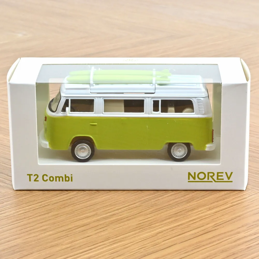 Jouets enfants - VW Combi T2b Camper Van 1973 Vert Sauge Jet-car 1/43 - NOREV