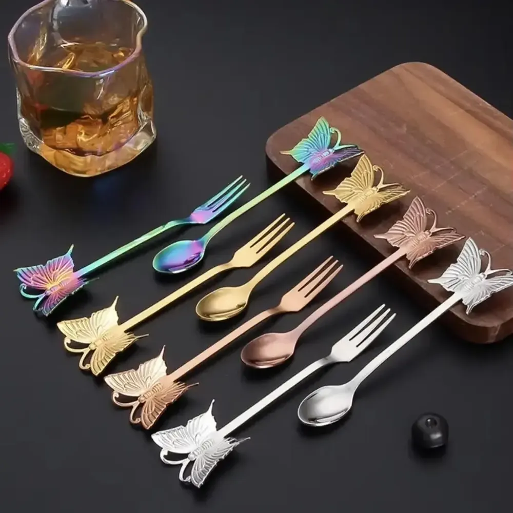 Flatware - Butterfly fork - Tapas & dessert - 4 colors - SOSTRAW & SMARTTHINGS