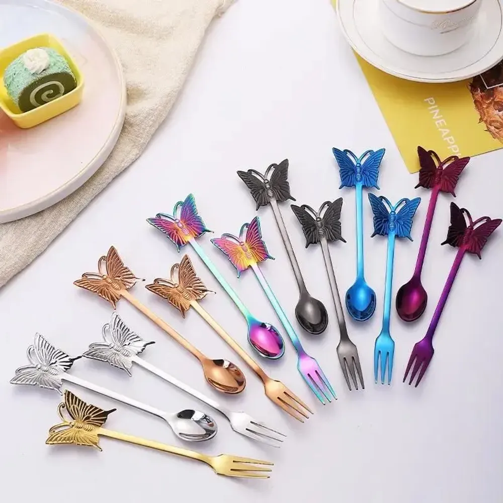 Flatware - Butterfly fork - Tapas & dessert - 4 colors - SOSTRAW & SMARTTHINGS