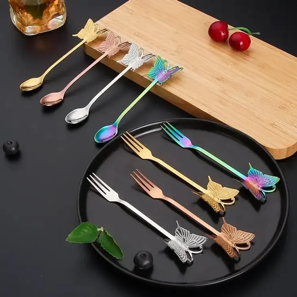 Flatware - Butterfly fork - Tapas & dessert - 4 colors - SOSTRAW & SMARTTHINGS