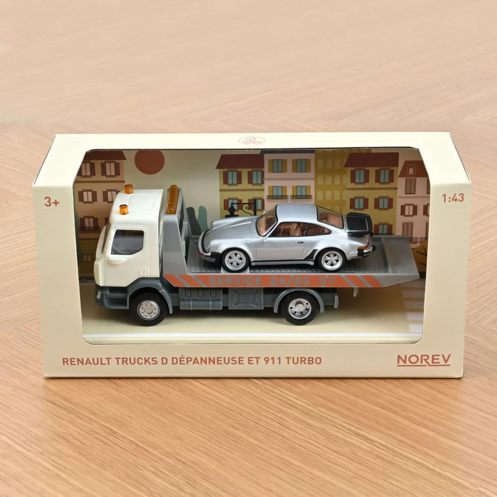 Toys - Plastigam Tow Truck and Porsche 911 Jet-Car Set 1/43 - NOREV