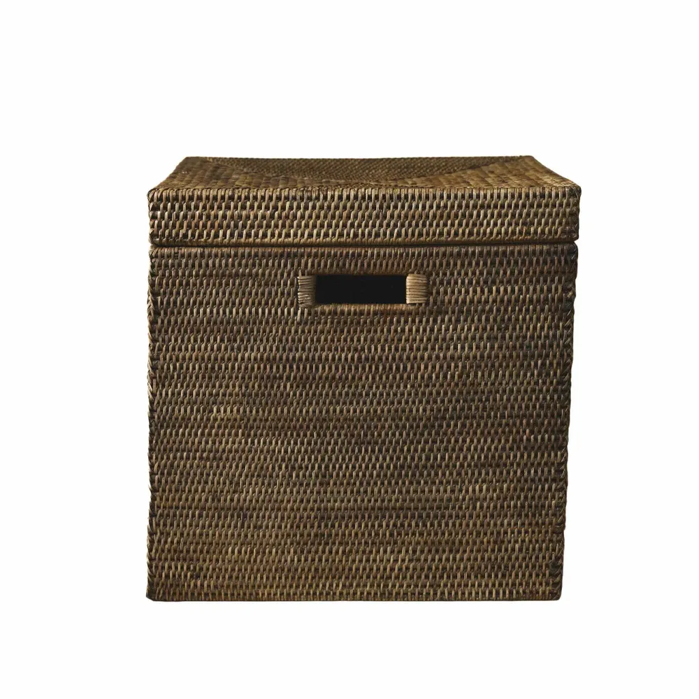Baskets - Square Rattan Side Table - KING ZOO
