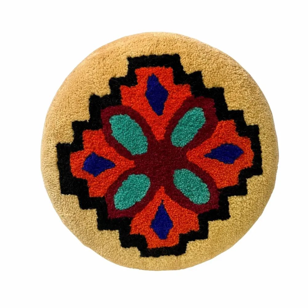 Design objects - Stool, wool and metal, Le Voyageur, unique piece. - ATELIER SAGRADO