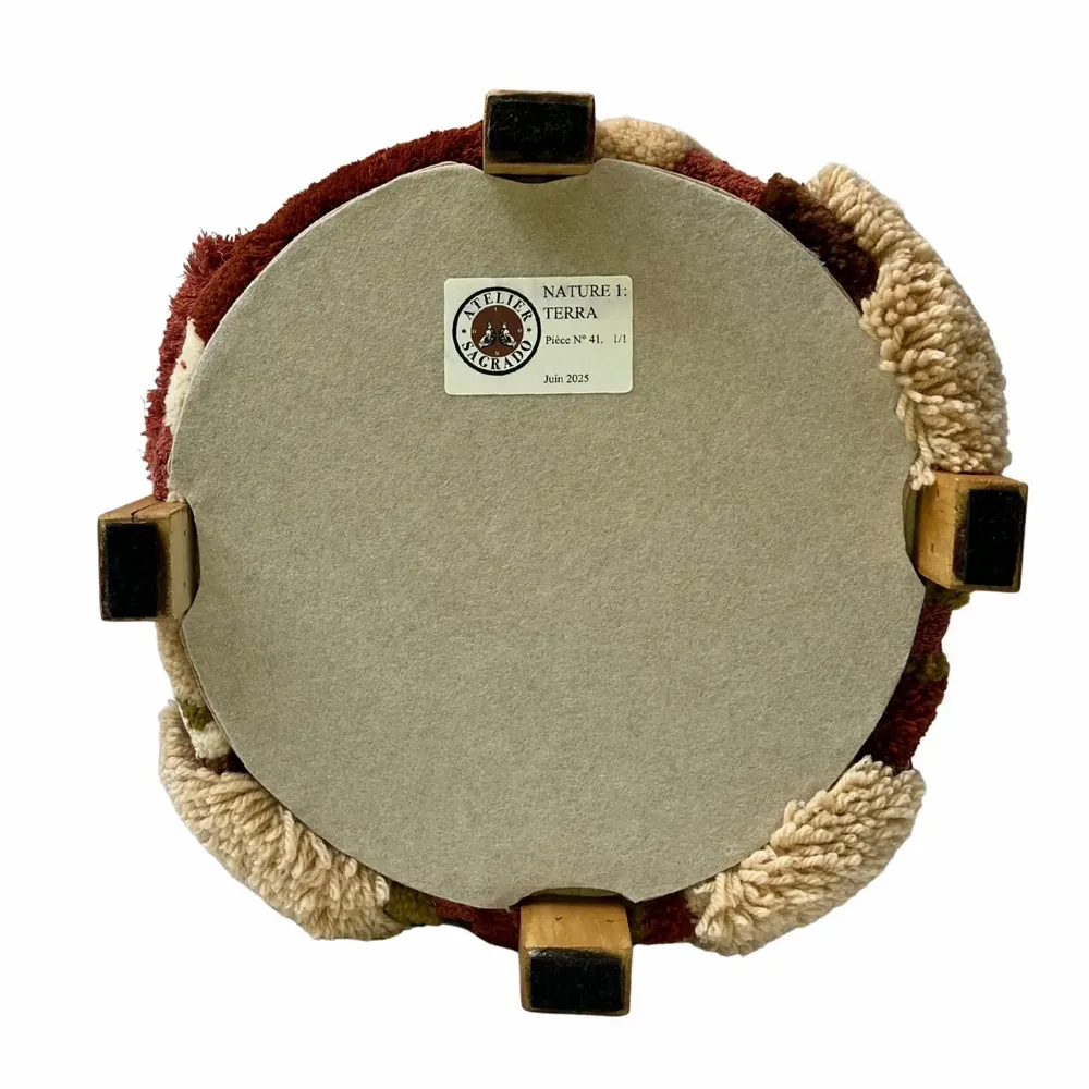 Objets design - Tabouret pouf, laine et coton, Terra 1 - ATELIER SAGRADO