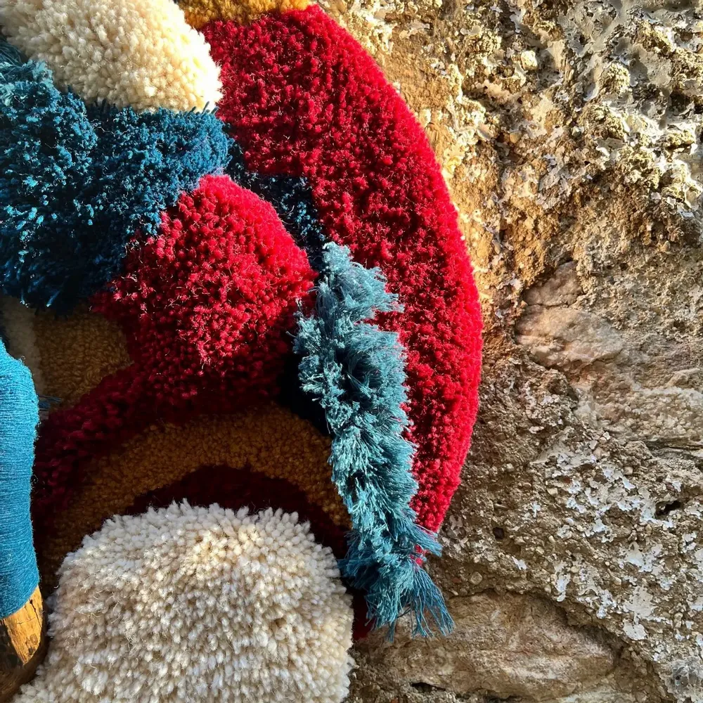 Tapestries - Wall Decor Tapestry, wool - cotton and wood, NAZARE. - ATELIER SAGRADO