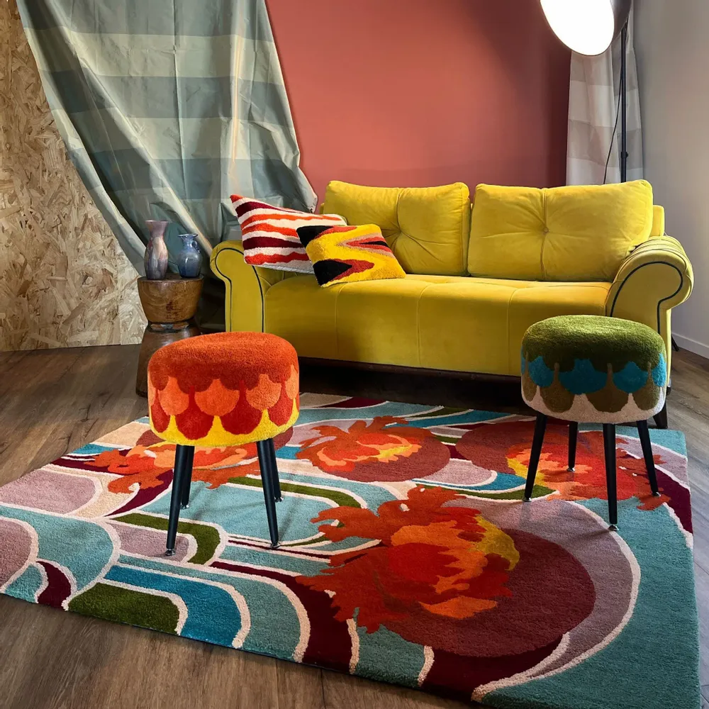 Tapestries - Carpet, Tapestry, Wool and Bamboo, SPRING1920 - ATELIER SAGRADO