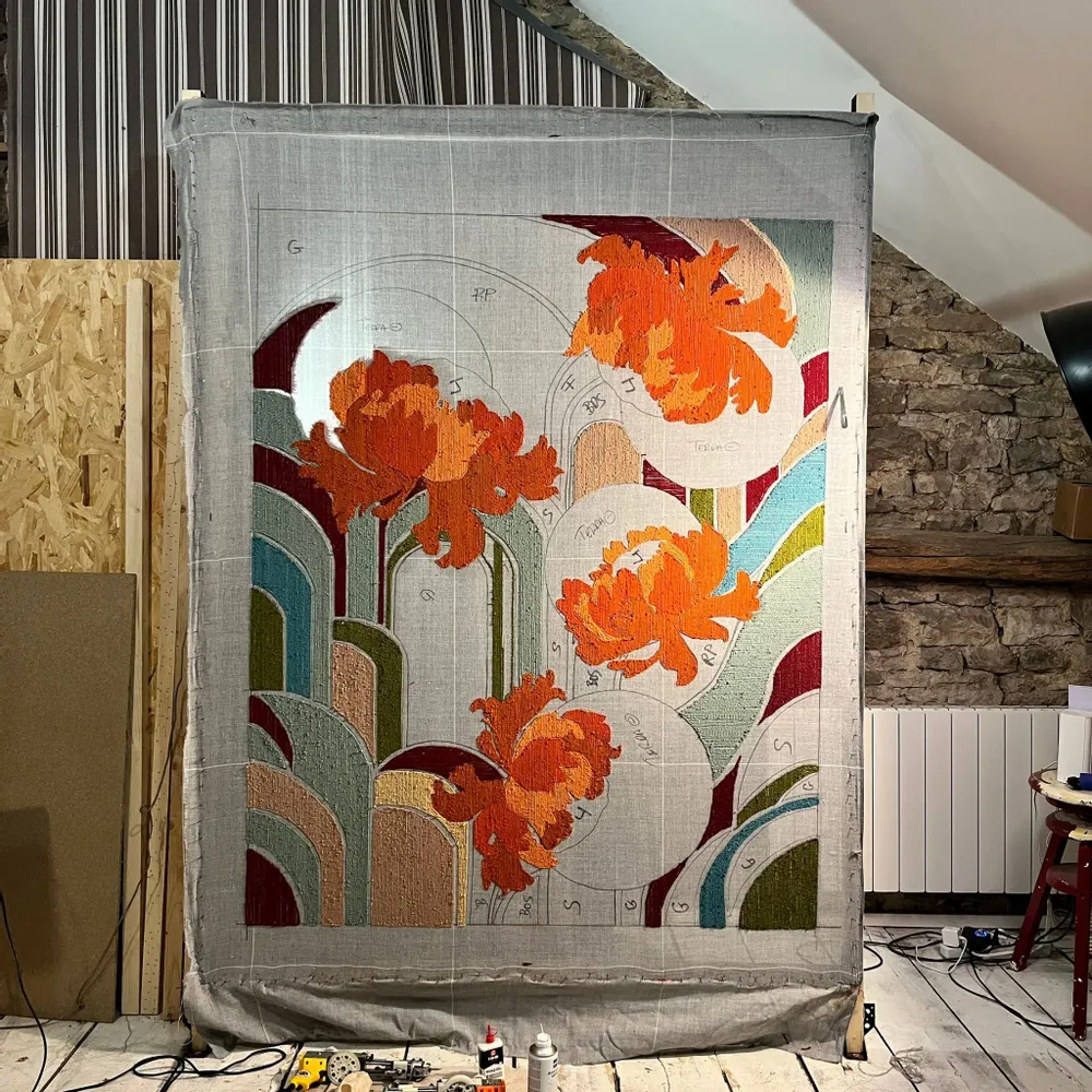 Tapestries - Carpet, Tapestry, Wool and Bamboo, SPRING1920 - ATELIER SAGRADO