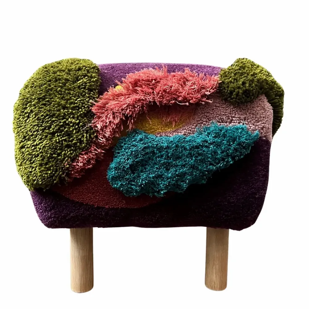 Unique pieces - End-of-couch bean bag, wool and cotton, VOLUPTE - ATELIER SAGRADO