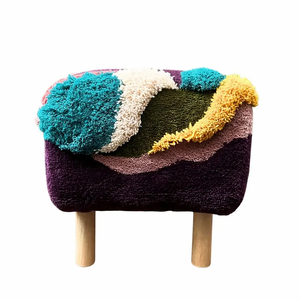 Unique pieces - End-of-couch bean bag, wool and cotton, VOLUPTE - ATELIER SAGRADO