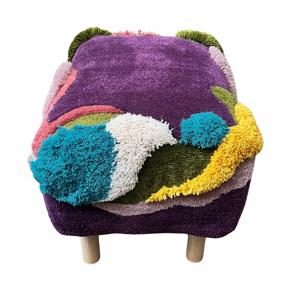 Unique pieces - End-of-couch bean bag, wool and cotton, VOLUPTE - ATELIER SAGRADO