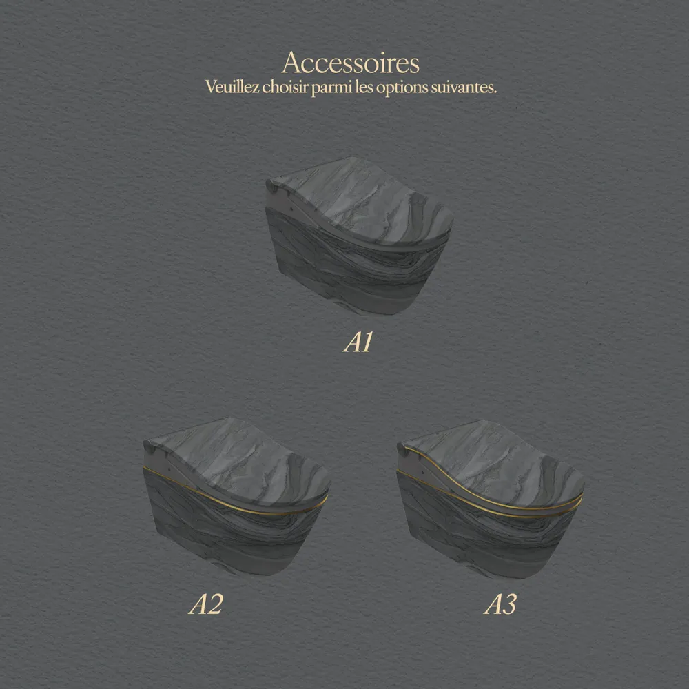 Céramique - Marbre Emotion Noir Series (M46,M47,M48,M49) – Toilet - ARTOLETTA® MAISON COLLECTION