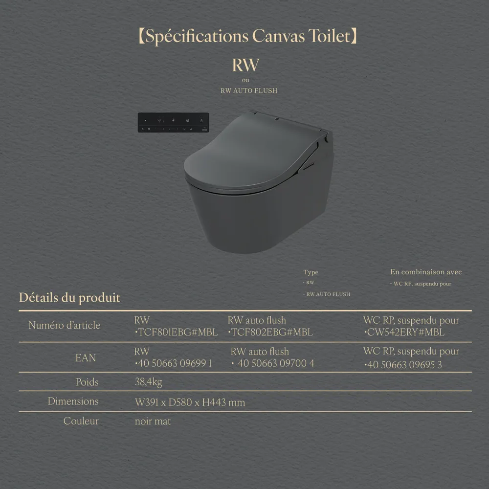 Céramique - Marbre Emotion Noir Series (M46,M47,M48,M49) – Toilet - ARTOLETTA® MAISON COLLECTION