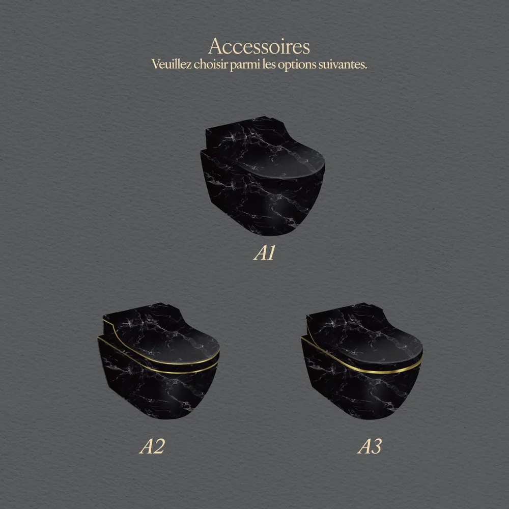 Céramique - Marbre Emotion Noir Series (M51,M52,M53) – Toilet - ARTOLETTA® MAISON COLLECTION