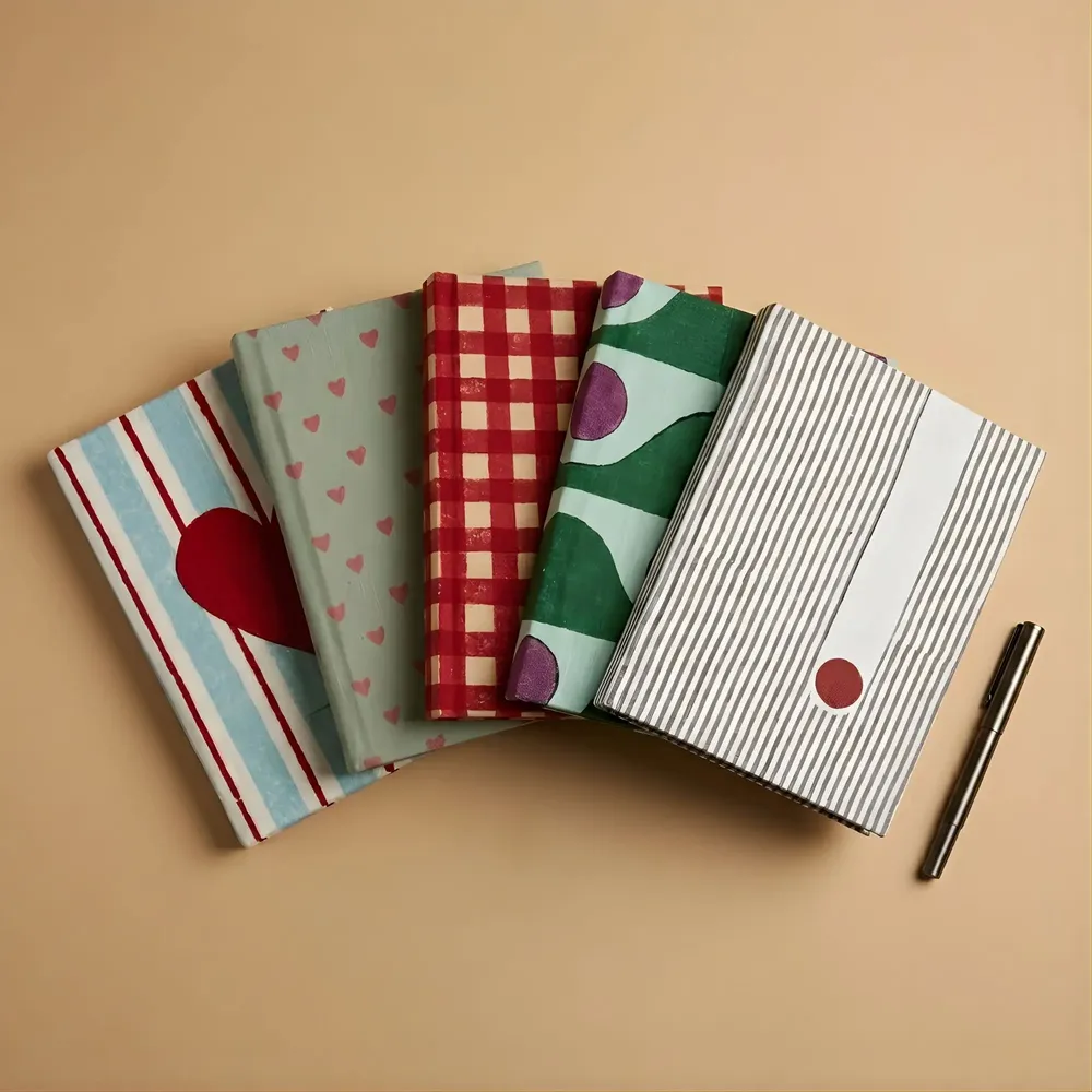 Papeterie bureau - Carnet de notes durable imprimé à la main au bloc - A5 - CASA AMAROSA