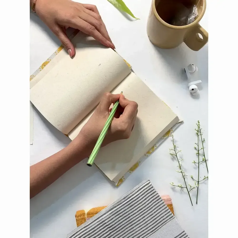 Papeterie bureau - Carnet de notes durable imprimé à la main au bloc - A5 - CASA AMAROSA