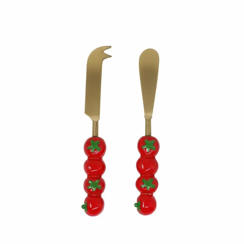 Knives - Cheese knife Set - Pea, Tomato - CASA AMAROSA
