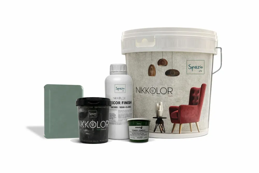 Paints and varnishes - Complete Microcement Kit for 8 m² of Walls and Floors – Jungle - NIKKOLOR ITALIA