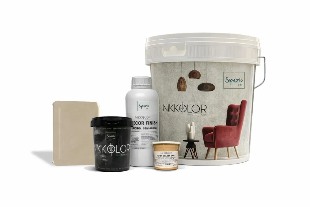 Paints and varnishes - Kit complet Microciment pour 8 m² de murs et sols – Golden Sand - NIKKOLOR ITALIA