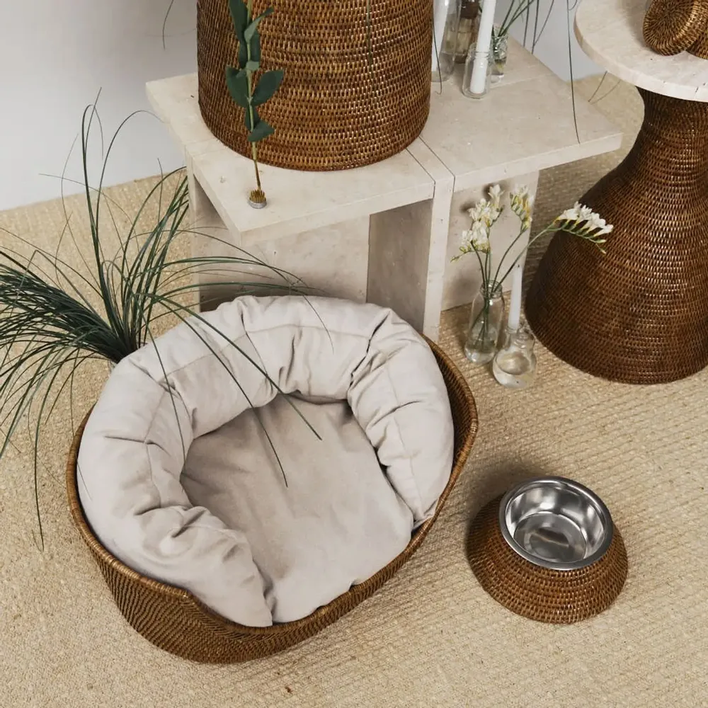 Lits - Lit confortable en rotin pour animaux de compagnie - KING ZOO