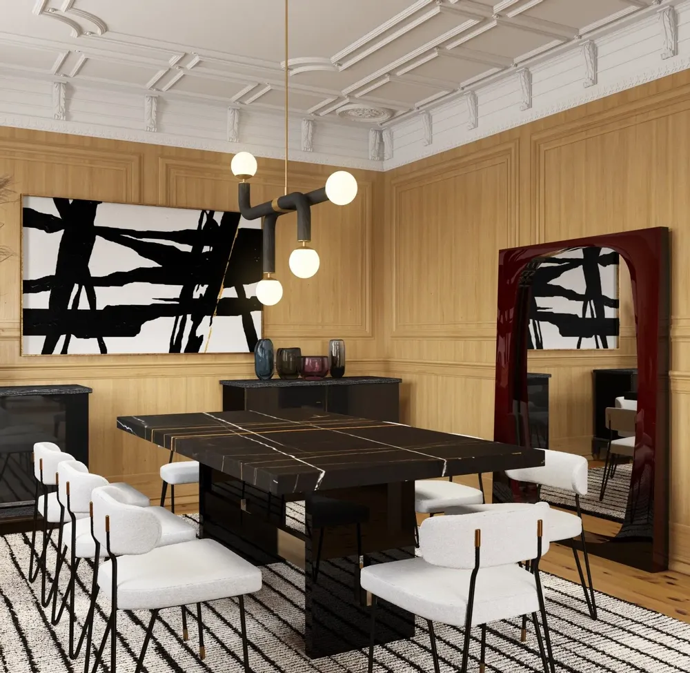 Chairs for hospitalities & contracts - Apollo Dining Chair in Black Lacquered Structure Iron - DUISTT