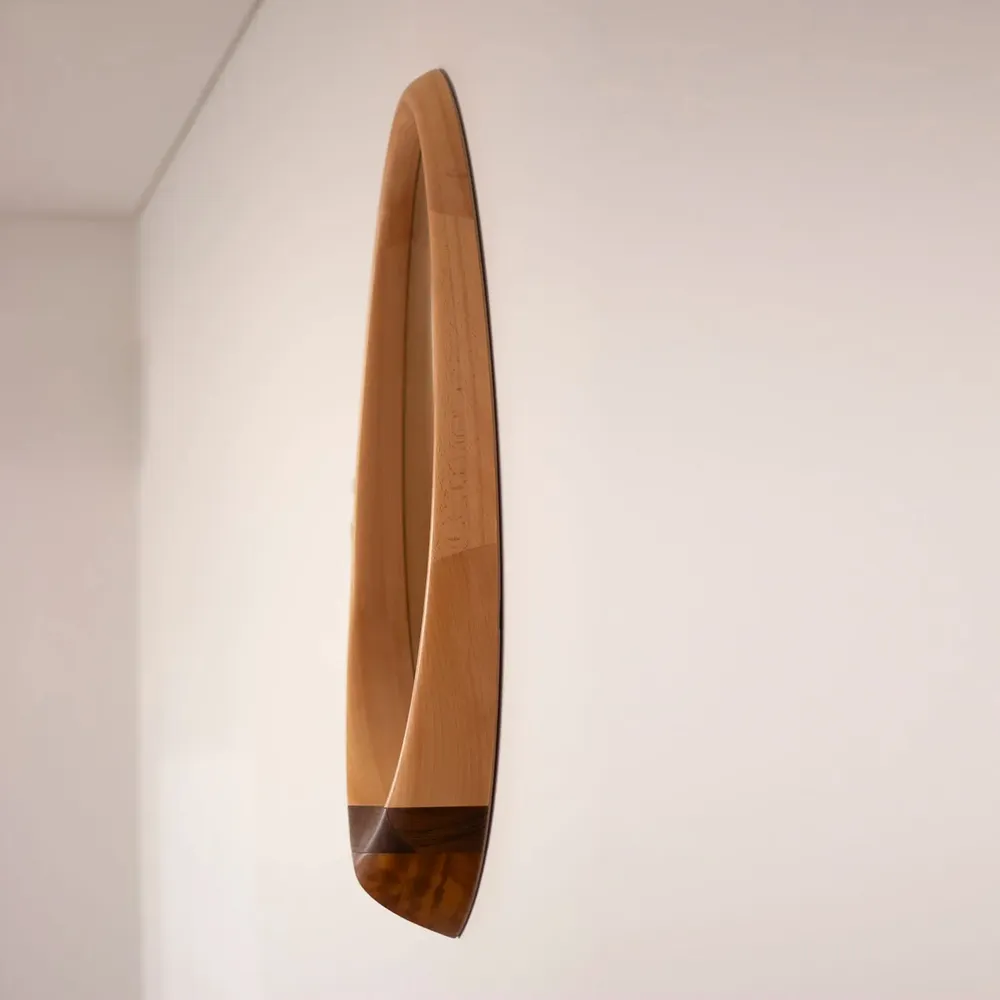 Mirrors - Portal Mirror - Beech and Walnut Wood - DAMJ