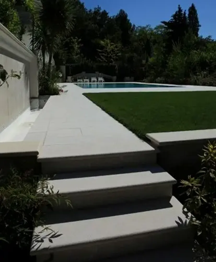 Systèmes de terrasse - Opus Romain Botticino Vieilli - French Pattern Mod. 15 cm - SENINI STONE  -NATURAL STONE MADE IN ITALY-