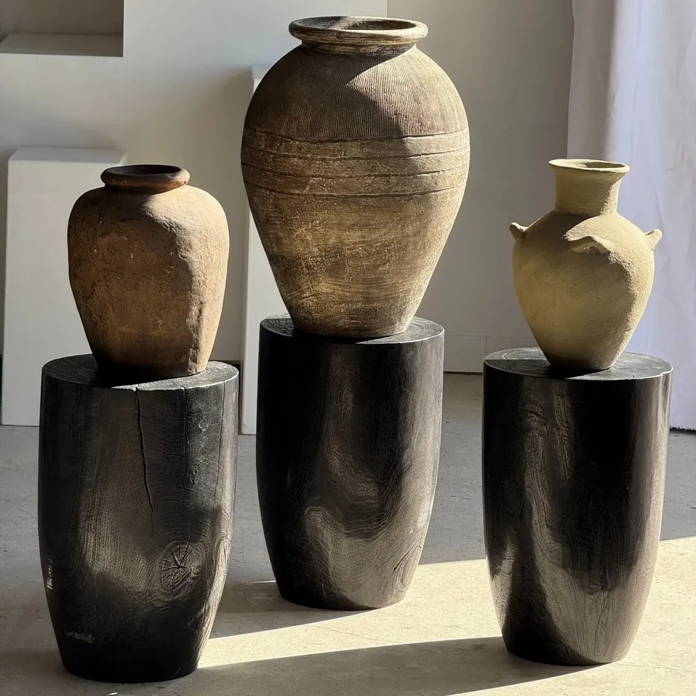 Coffee tables - Solid mango wood stool, side table, end table - OFFICE OBJETS