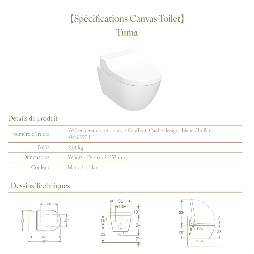 Toilets - Blanc Series – Tuma Comfort Edition - ARTOLETTA® MAISON COLLECTION