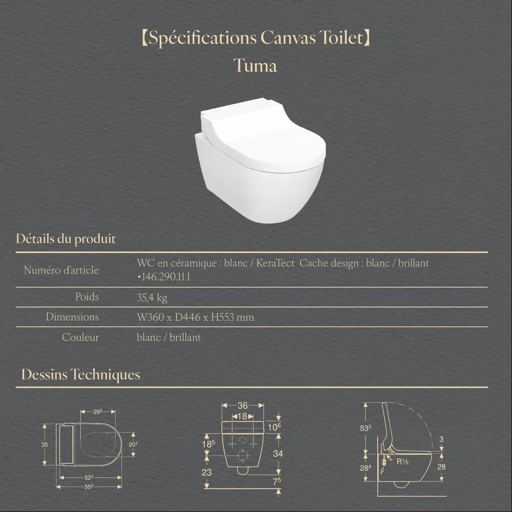 Toilets - Noir Series – Tuma Comfort Edition - ARTOLETTA® MAISON COLLECTION