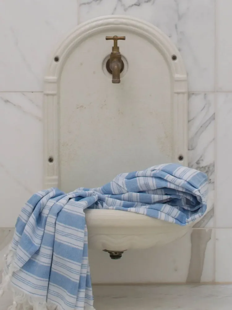 Pools - hammam towel - pareo mediterranean blue - OTTOMANIA